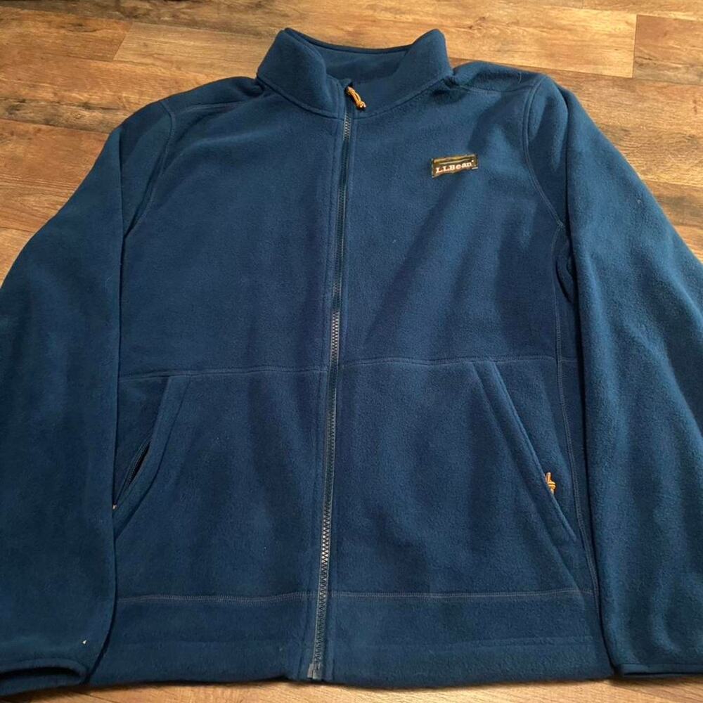 L.L. bean navy blue zip up jacket